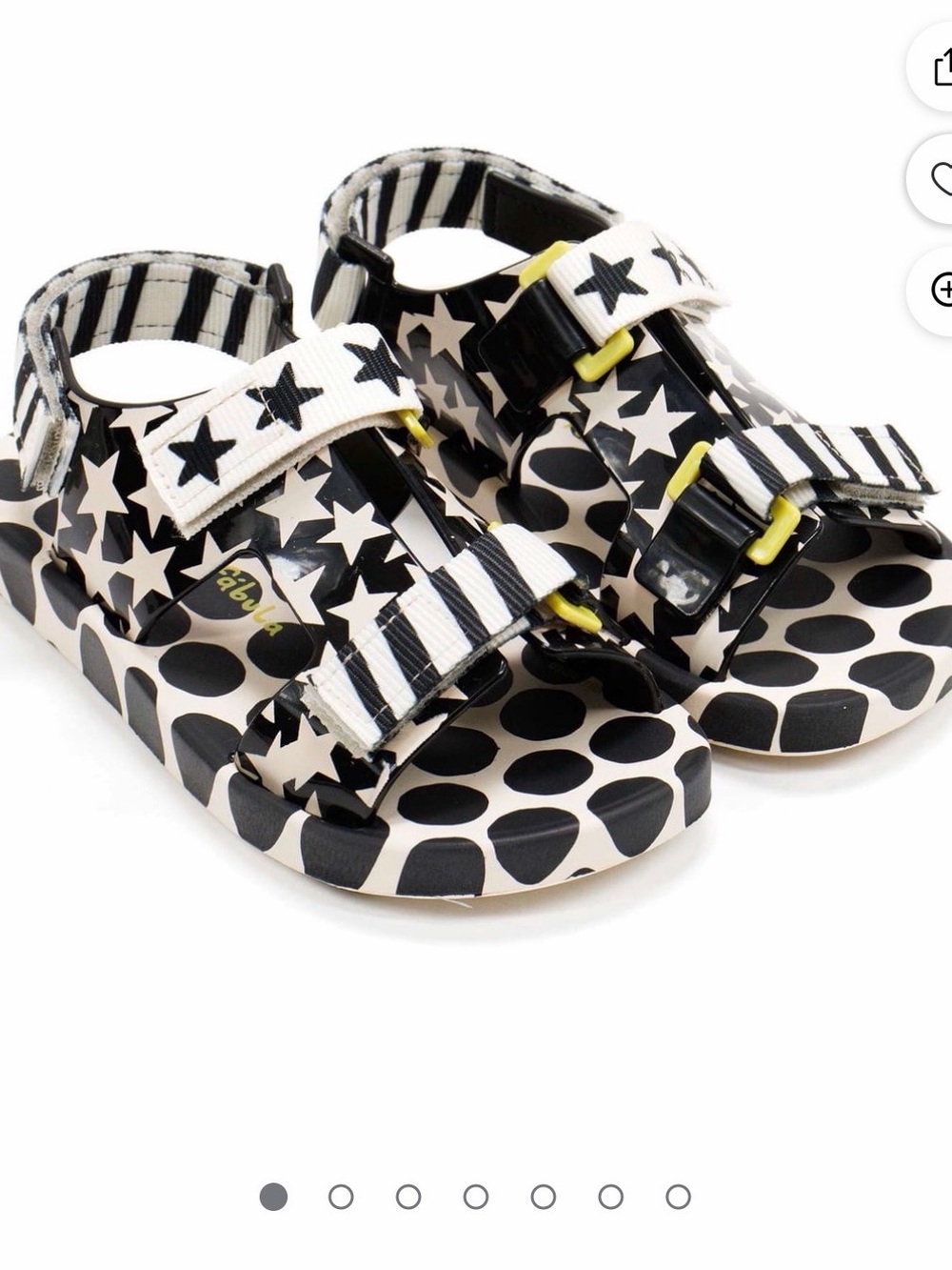 Mini Melissa ping pong fabula black and white sandal